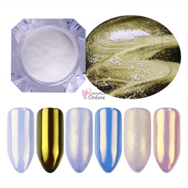 Pigment Mermaid Shining Effect Born Pretty pentru unghii 2gr Cod MS01 Gold
